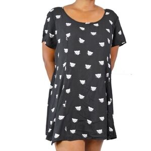 Torrid Leopard Head All Over Print Tunic Top Women's Plus Size 1X